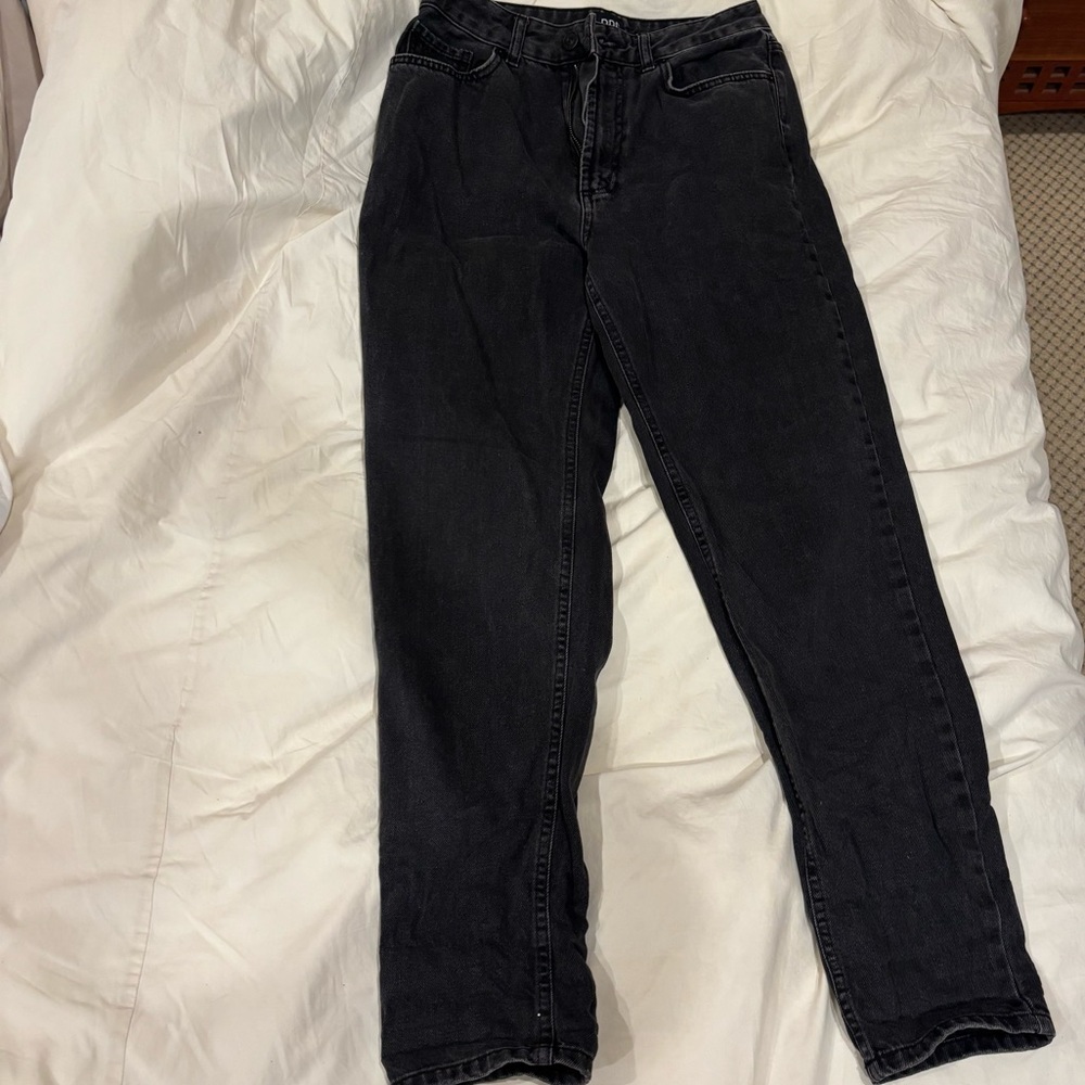 BDG Washed Black High-Rise Mom Jeans